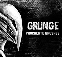 极品Procreate笔刷－7支污渍效果：Grunge Procreate Brushes